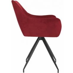 TRUE DEAL Chaises De Salle à Manger 2 Pcs Rouge Bordeaux Velours -banc et tabouret Soldes Boutique 32716027 5