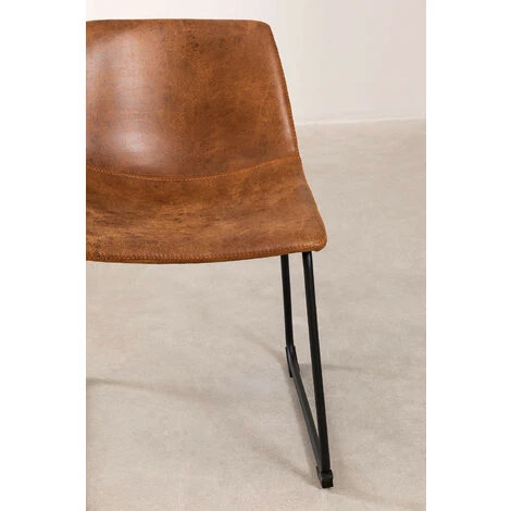 Chaise En Similicuir Ody Style SKLUM En Similicuir - Fer Café Vintage - Café Vintage 7 Chaise En Similicuir Ody Style SKLUM En Similicuir - Fer Café Vintage - Café Vintage – Image 5