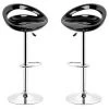SKECTEN Tabourets De Bar Lot De 2, Chaise De Bar En ABS Plastique Avec Repose-Pieds, Hauteur Réglables Sur Poignée, Pour Cuisine, Bar, Bistrot - Noir -banc et tabouret Soldes Boutique 33017196 1