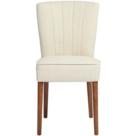 HOMEINBOX 3784 Thaddeus Salle à Manger Lot De 2 Chaises Capitonnées En Tissu Beige 3 HOMEINBOX 3784 Thaddeus Salle à Manger Lot De 2 Chaises Capitonnées En Tissu Beige