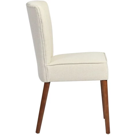 HOMEINBOX 3784 Thaddeus Salle à Manger Lot De 2 Chaises Capitonnées En Tissu Beige 5 HOMEINBOX 3784 Thaddeus Salle à Manger Lot De 2 Chaises Capitonnées En Tissu Beige – Image 3