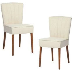 HOMEINBOX 3784 Thaddeus Salle à Manger Lot De 2 Chaises Capitonnées En Tissu Beige 10 HOMEINBOX 3784 Thaddeus Salle à Manger Lot De 2 Chaises Capitonnées En Tissu Beige -banc et tabouret Soldes Boutique 33152848 4