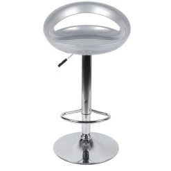 SKECTEN Lot De 6 Tabourets Chaise De Bar 55-75cm En ABS Gris -banc et tabouret Soldes Boutique 33221512 4