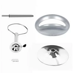 SKECTEN Lot De 6 Tabourets Chaise De Bar 55-75cm En ABS Gris -banc et tabouret Soldes Boutique 33221512 5