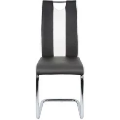 SKECTEN Lot De 2 Chaise Salle à Manger Cuisine Bien Rembourrage Pieds En Métal Siège L 39.5 X P 49 Cm Noir Blanc 9 SKECTEN Lot De 2 Chaise Salle à Manger Cuisine Bien Rembourrage Pieds En Métal Siège L 39.5 X P 49 Cm Noir Blanc -banc et tabouret Soldes Boutique 33221793 3