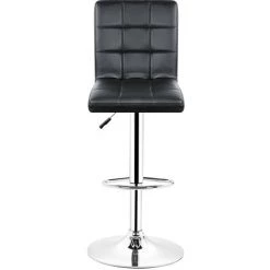 SKECTEN Lot De 2 Tabourets De Bar En Simili Cuir Et Métal Hauteur Réglable 92-112CM Charge Max 113KG Avec Repose-pieds Et Base Chromés Style Contemporain Noir 9 SKECTEN Lot De 2 Tabourets De Bar En Simili Cuir Et Métal Hauteur Réglable 92-112CM Charge Max 113KG Avec Repose-pieds Et Base Chromés Style Contemporain Noir -banc et tabouret Soldes Boutique 33223897 3