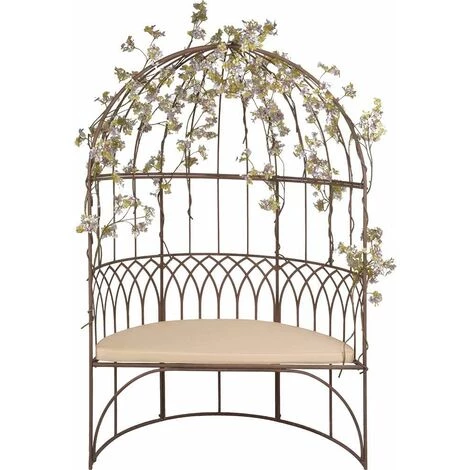 ESSCHERTDESIGN Coussin Pour Banc De Jardin En Métal Belvédère Beige - Beige 4 ESSCHERTDESIGN Coussin Pour Banc De Jardin En Métal Belvédère Beige - Beige – Image 2