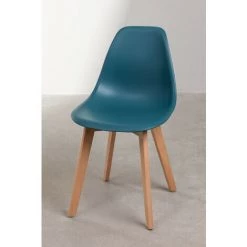 Lot De 2 Chaises De Salle à Manger Scand Nordic SKLUM Polypropylène - Bois De Hêtre - Bleu Turquoise Intense -banc et tabouret Soldes Boutique 33351988 3