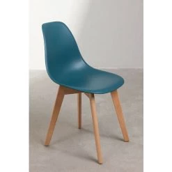 Lot De 2 Chaises De Salle à Manger Scand Nordic SKLUM Polypropylène - Bois De Hêtre - Bleu Turquoise Intense -banc et tabouret Soldes Boutique 33351988 4