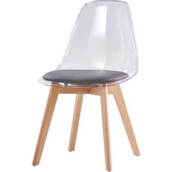 CONCEPT-USINE Lot De 2 Chaises Transparentes Gris Foncé CELINE - Gris 8 CONCEPT-USINE Lot De 2 Chaises Transparentes Gris Foncé CELINE - Gris -banc et tabouret Soldes Boutique 33502006 3