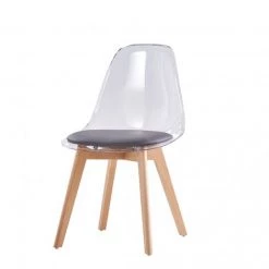 CONCEPT-USINE Lot De 2 Chaises Transparentes Gris Foncé CELINE - Gris 9 CONCEPT-USINE Lot De 2 Chaises Transparentes Gris Foncé CELINE - Gris -banc et tabouret Soldes Boutique 33502006 4