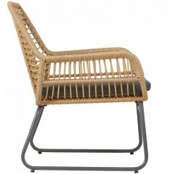 IDIMEX Chaise De Salle à Manger BOREAL Fauteuil D'intérieur Ou D'extérieur En Imitation Rotin, Piètement En Acier Noir, Avec 1 Coussin - Brun 9 IDIMEX Chaise De Salle à Manger BOREAL Fauteuil D'intérieur Ou D'extérieur En Imitation Rotin, Piètement En Acier Noir, Avec 1 Coussin - Brun -banc et tabouret Soldes Boutique 33592895 4