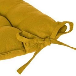 ATMOSPHERA, CRATEUR D'INTRIEUR Coussin De Chaise "Loria" 38x38cm Ocre -banc et tabouret Soldes Boutique 33652451 2