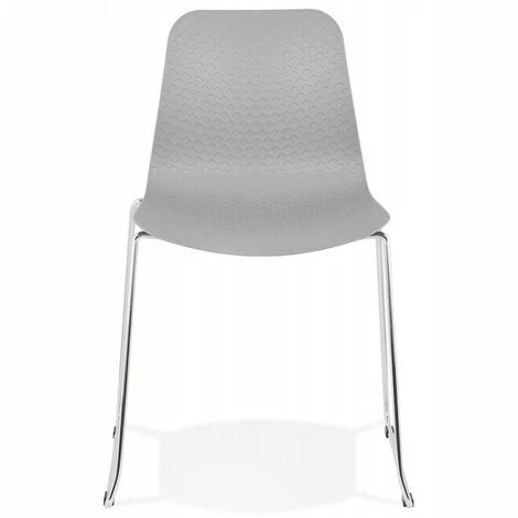 Paris Prix - Chaise Moderne "valkyrie" 82cm Gris & Argent 4 Paris Prix - Chaise Moderne "valkyrie" 82cm Gris & Argent – Image 2