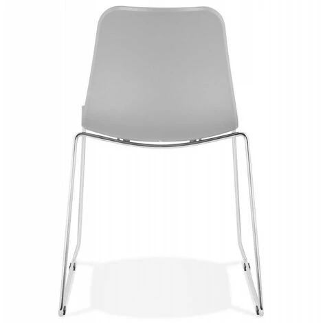 Paris Prix - Chaise Moderne "valkyrie" 82cm Gris & Argent 7 Paris Prix - Chaise Moderne "valkyrie" 82cm Gris & Argent – Image 5