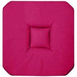 Paris Prix - Galette De Chaise "panama" 36x36cm Fuchsia