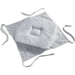 Paris Prix - Galette De Chaise "gatsby" 36x36cm Gris