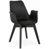 Paris Prix - Chaise Design Avec Accoudoirs "baum" 82cm Noir