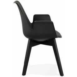Paris Prix - Chaise Design Avec Accoudoirs "baum" 82cm Noir -banc et tabouret Soldes Boutique 33663278 3