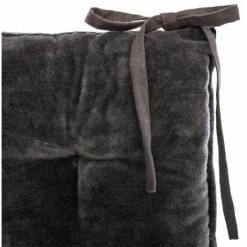 ATMOSPHERA, CRATEUR D'INTRIEUR Galette De Chaise En Velours "Zada" 38x38cm Gris 8 ATMOSPHERA, CRATEUR D'INTRIEUR Galette De Chaise En Velours "Zada" 38x38cm Gris -banc et tabouret Soldes Boutique 33663994 3