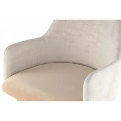Paris Prix - Chaise Déco En Velours "richard" 85cm Ivoire & Beige -banc et tabouret Soldes Boutique 33668932 3