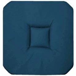 Paris Prix - Galette De Chaise "panama" 36x36cm Bleu Marine