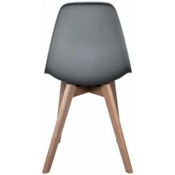 Paris Prix - Lot De 2 Chaises Scandinave "coquil" 82cm Gris -banc et tabouret Soldes Boutique 33673290 3