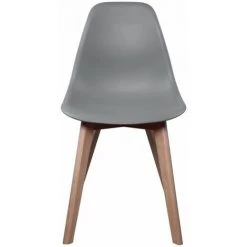 Paris Prix - Lot De 2 Chaises Scandinave "coquil" 82cm Gris -banc et tabouret Soldes Boutique 33673290 4