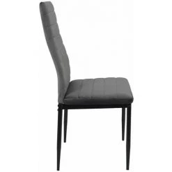 Paris Prix - Chaise Design En Velours "victor" 94cm Gris -banc et tabouret Soldes Boutique 33681392 3