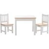 CLP Ensemble Table Et Chaises Pour Enfants Mides Nature/blanc 2 CLP Ensemble Table Et Chaises Pour Enfants Mides Nature/blanc -banc et tabouret Soldes Boutique 33858827 1