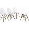 EGGREE Lot De 4 Chaises Transparent Design Tendance Rétro Bois Chaise De Salle à Manger 30x45x82 Cm -banc et tabouret Soldes Boutique 33859652 1