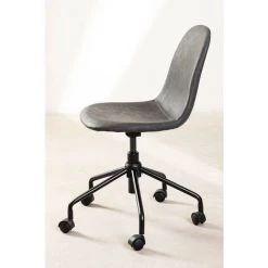 Chaise De Bureau En Similicuir Glamm SKLUM Simili Cuir - Acier Anthracite - Anthracite -banc et tabouret Soldes Boutique 33872863 3