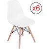 EGGREE Lot De 6 Chaises De Salle à Manger, Chaises Scandinaves Design Bois Chaise - Blanc -banc et tabouret Soldes Boutique 33981927 1