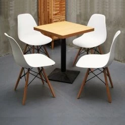 EGGREE Lot De 6 Chaises De Salle à Manger, Chaises Scandinaves Design Bois Chaise - Blanc -banc et tabouret Soldes Boutique 33981927 4