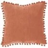 ATMOSPHERA, CRATEUR D'INTRIEUR Coussin à Pompons "Jao" 40x40cm Terracotta -banc et tabouret Soldes Boutique 34698810 1