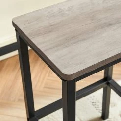 SONGMICS VASAGLE Lot De 2 Chaises De Bar, Tabourets Hauts, Sièges, Pour Cuisine, Salle à Manger, Salon, Style Industriel, Grège Et Noir LBC065B02 - Grège Et Noir -banc et tabouret Soldes Boutique 34699683 4