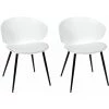 ALTOBUY ZENN - Lot De 2 Chaises Coque Rembourrée Blanche - Blanc -banc et tabouret Soldes Boutique 34720173 1