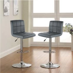 SKECTEN Lot De 2 Tabourets De Bar （9 Couleurs Disponibles ）gris -banc et tabouret Soldes Boutique 34914003 5