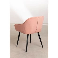 Chaise De Salle à Manger En Velours Zilen SKLUM Velours - Fer BLUSH - BLUSH -banc et tabouret Soldes Boutique 34931784 5