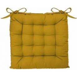 ATMOSPHERA Lot 2x Galette De Chaise - 38 X 38 X 6 - Jaune
