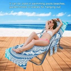 BARES Couverture De Chaise De Plage - Couverture Plage Serviette Piscine Serviette Plage Chaise Couverture Multifonctionnel Chaise Transats Pour Le Soleil En Plein Air -banc et tabouret Soldes Boutique 35612393 3