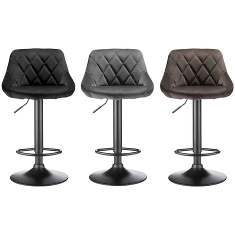 Aqrau Tabouret De Bar Flannel Stool Top Spoon | Noir 2 Pcs 7 Aqrau Tabouret De Bar Flannel Stool Top Spoon | Noir 2 Pcs – Image 5