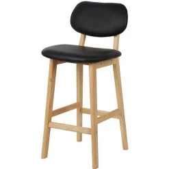 Aqrau 2 X Tabouret De Bar Avec Pieds En Bois, Tabouret De Cuisine Avec Siège En Similicuir, Noir 11 Aqrau 2 X Tabouret De Bar Avec Pieds En Bois, Tabouret De Cuisine Avec Siège En Similicuir, Noir -banc et tabouret Soldes Boutique 35618924 5