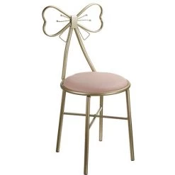 TIGA Chaise Tabouret De Maquillage 79.5cm Pour Chambre Salle De Bain 150KG Max. Rose Cuir PU -banc et tabouret Soldes Boutique 35626116 2