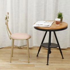 TIGA Chaise Tabouret De Maquillage 79.5cm Pour Chambre Salle De Bain 150KG Max. Rose Cuir PU -banc et tabouret Soldes Boutique 35626116 4