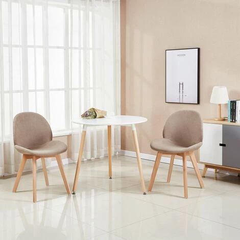 EGGREE Lot De 4 Chaise De Salle à Manger Chaise Scandinave Tissu Gris Chaise 50.5 X 54.5 X 81.5 Cm 7 EGGREE Lot De 4 Chaise De Salle à Manger Chaise Scandinave Tissu Gris Chaise 50.5 X 54.5 X 81.5 Cm – Image 5