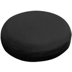 HAPPYSHOPPING Housse De Tabouret De Bar Rond Extensible Protecteur De Coussin De Chaise Elastique Amovible Pour Bureau A Domicile,modele:Noir