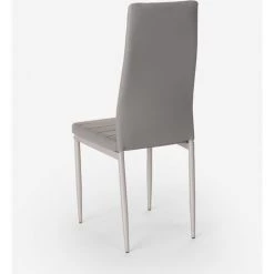 AHD AMAZING HOME DESIGN Chaises Rembourrées Similicuir Au Design Moderne Pour Restaurant Cuisine Imperial | Gris -banc et tabouret Soldes Boutique 36006921 4