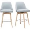 MILIBOO Tabourets De Bar Scandinaves Pivotants Gris Clair H65 Cm (lot De 2) HASTA - Gris Clair -banc et tabouret Soldes Boutique 36333611 1