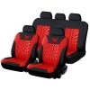 ASUPERMALL Arc Indentation Papillon Universel Auto Housse De Siege Tissu Anti-Poussiere Resistant A L'Usure Lavable Anti-Fading Housse De Siege Tissu, 4 Pcs, Rouge -banc et tabouret Soldes Boutique 36416768 1
